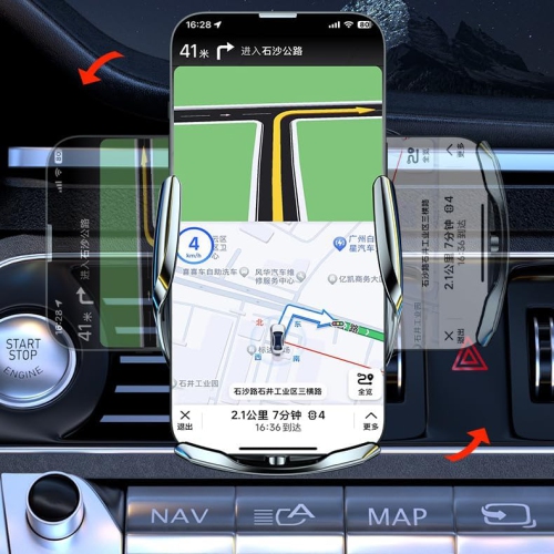 15 W – Support de téléphone de voiture à chargement rapide, adsorption puissante de l'aspirateur, rotation à 360°, convient à tous les