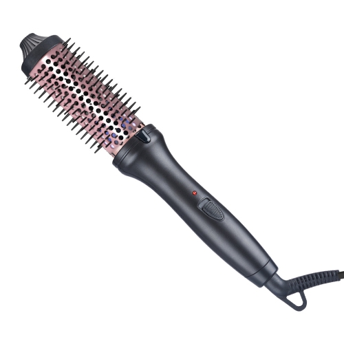 Brosse thermique pour fer à friser pour look-coiffure, brosse à cheveux ronde chauffante ionique pour les voyages, brosse à cheveux coiffante pour