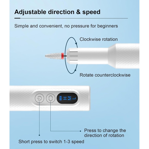 USB Portable Nail Grinder Electric Nail Polisher Electric Manicure Tools