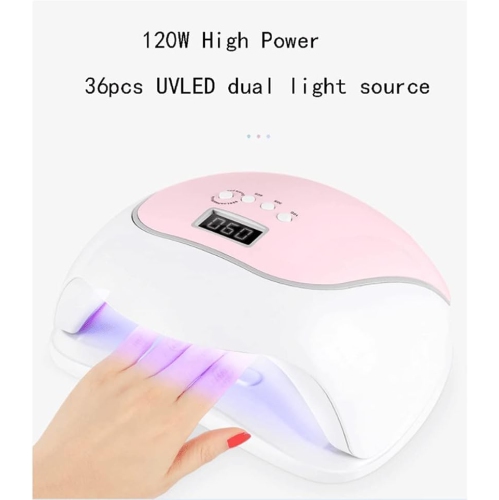 Nail Art Dryer Nail Art Phototherapy Machine 120w Lampe à ongles UV LED portative pour vernis à ongles Gel Curing Manicure professionnelle