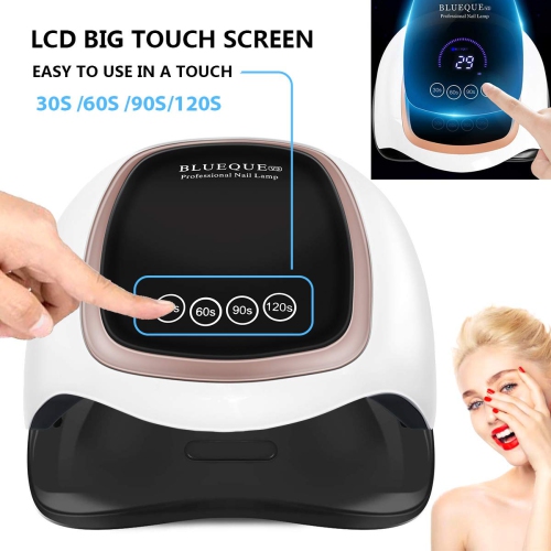 168W UV LED Nail Lamp, Wekin Nail Dryer, 4 Timers, Professional UV Gel Nail Lamp, Gel Nail Lamp, Gel Curing Maximum Power Machine, Nail Lamp