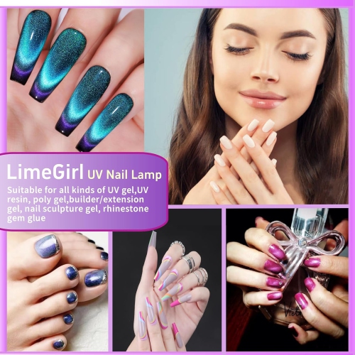 Cordless Nail Lamp for Gel Nail Polish Professional LED UV Nail Curing Lamp for Gel Nail Polish Fast Nail Dryer with 4 Timers and Sensors