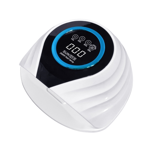 UV LED Nail Lamp, 268W Quick Dry Nail Lamp with 66 LEDs Automatic Sensor, Portable Handle Nail Dryer - White and Blue