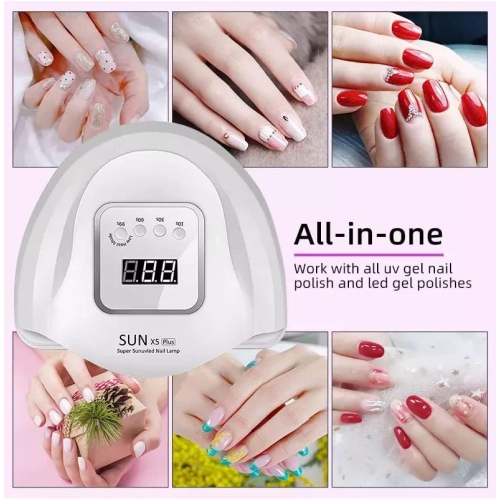 Solar Nail Lamp 120W UV, 36 LEDs, Nail Dryer, for Curing Gel Polish, with Smart Sensor