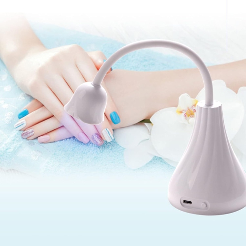 Nail Art Lamp Nail Polish Curing Lamp 6pcs LED 360 Degree Rotating Rose Pattern Home Salon