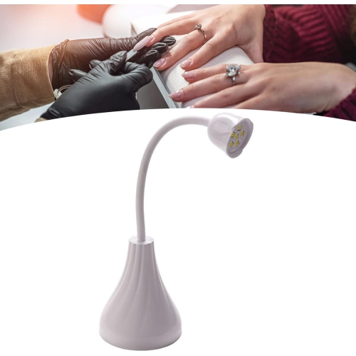 Nail Art Lamp Nail Polish Curing Lamp 6pcs LED 360 Degree Rotating Rose Pattern Home Salon