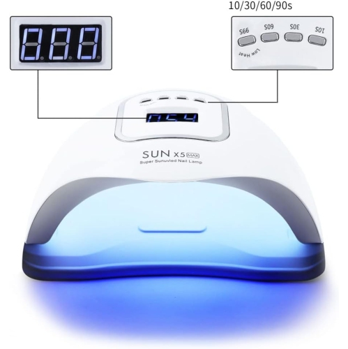 Lampe de luminothérapie Lampe à induction 120 W Lampe à ongles UV LED Appareil de luminothérapie à haute puissance séchoir à ongles