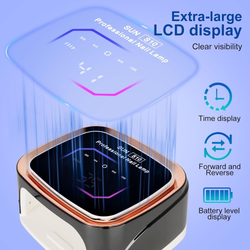 Cordless Nail Art Lamp Professional LED UV Nail Curing Lamp Fast Nail Dryer for Gel Nail Polish