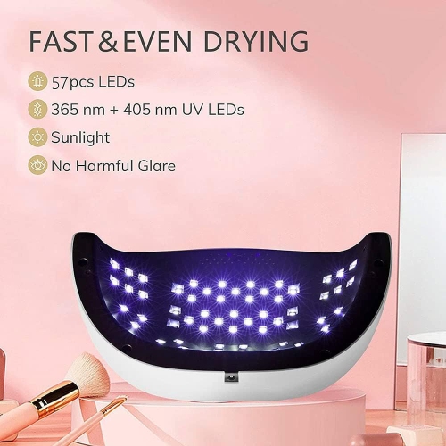Vernis à ongles Nail Art Phototherapy Machine 120w Lampe à ongles UV LED portative pour vernis à ongles Gel de Curing Manucure professionnelle