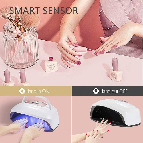 Vernis à ongles Nail Art Phototherapy Machine 120w Lampe à ongles UV LED portative pour vernis à ongles Gel de Curing Manucure professionnelle