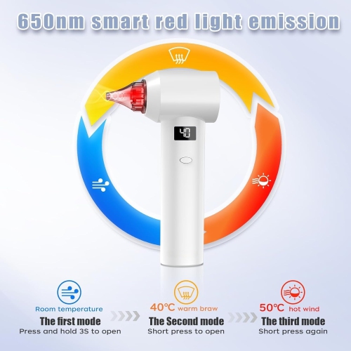 Ear Dryer with Red Light,Constant Temperature Electric Warm Air Ear Dryer,Swimming Surfing Bathing Ear Water Dryer