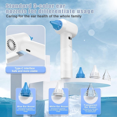 Ear Dryer with Red Light,Constant Temperature Electric Warm Air Ear Dryer,Swimming Surfing Bathing Ear Water Dryer