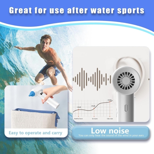 Ear Dryer with Red Light,Constant Temperature Electric Warm Air Ear Dryer,Swimming Surfing Bathing Ear Water Dryer
