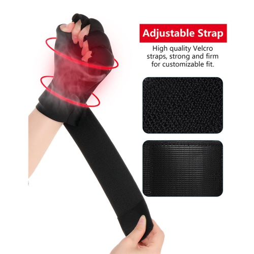 Finger Arthritis Compression Ice Glove,Adjustable Wrist Strap Hand Wrist Ice Pack Hot & Cold Therapy Gel Pack for Pain Relief