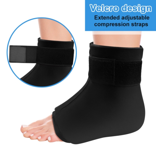 Ankle Ice Pack Wrap Hot & Cold Therapy Sock for Plantar Fasciitis Relief Achilles Tendonitis Reusable Ankle Ice Pack-Size L