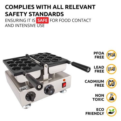 AP-451 Walnut Crisp Maker | Walnut Sweet Cake | 10 Pcs | Nonstick | 110V