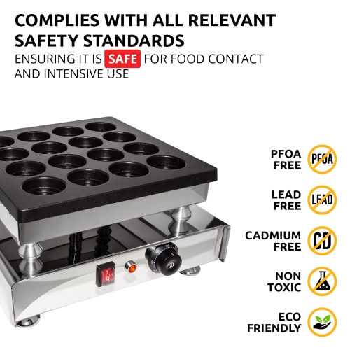 AP-110 Obanyaki Cake Maker | Commercial | 16 Molds | Nonstick | 110V