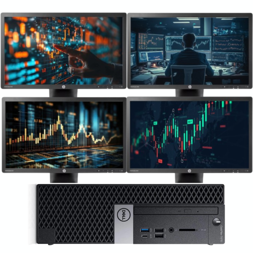 🔥 Ultimate Trading & Office Productivity Setup | Dell 7070 SFF i5-9500 | 32GB RAM | 1TB SSD | Win 11 Pro | 4x 23" HP Monitors with Docking Station| Refurbished Excellent by DELL - Refurbished condition - CA$999.99