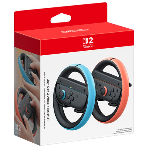 Nintendo Switch 2 Steering Wheel for Joy-Con 2 - 2 Pack - Blue/Red
