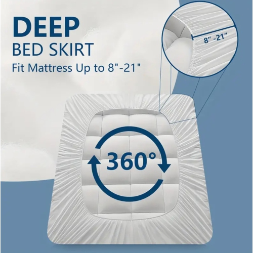 Dual Layer 3 Inch Mattress Topper, 2 Inch Gel And 1 Inch Cooling Pillow Top Mattress Pad Cover, Medium Support