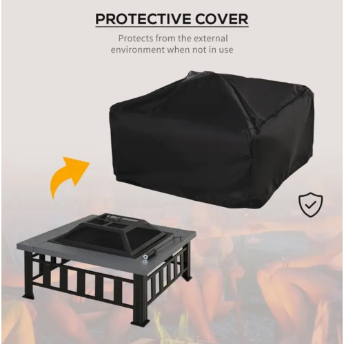 square portable fire pit lets you hold bonfires cleanly, and keep your fire contained. Can be used as an outdoor side table, wood-burning fire pit,