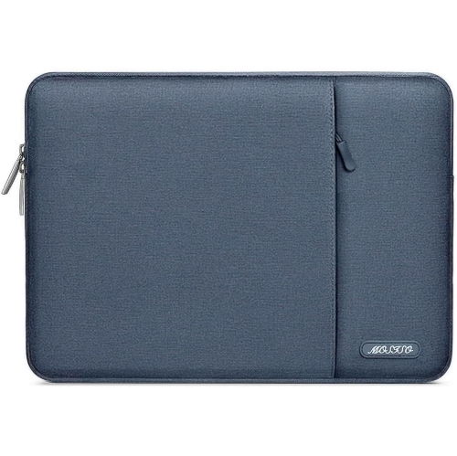 Laptop Sleeve Bag Compatible with Laptop 15 inch, Polyester Vertical Case with Pocket, Haze Blue
