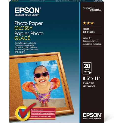 Glossy Photo Paper, 8.5 X 11-Inch, 20 Sheets Per Pack & Premium Photo Paper Glossy (5x7 Inches, 20