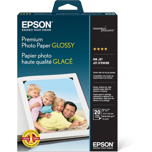 Glossy Photo Paper, 8.5 X 11-Inch, 20 Sheets Per Pack & Premium Photo Paper Glossy (5x7 Inches, 20