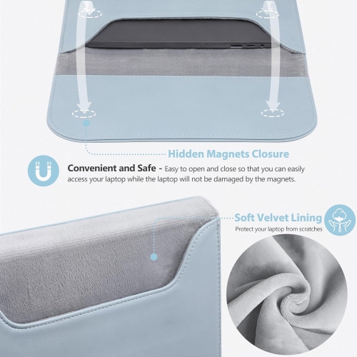 15 Inch Laptop Sleeve Bag for MacBook Air 15.3/15 M3/M2 Chip A3114 A2941 2023-2024, 15-inch Surface Laptop