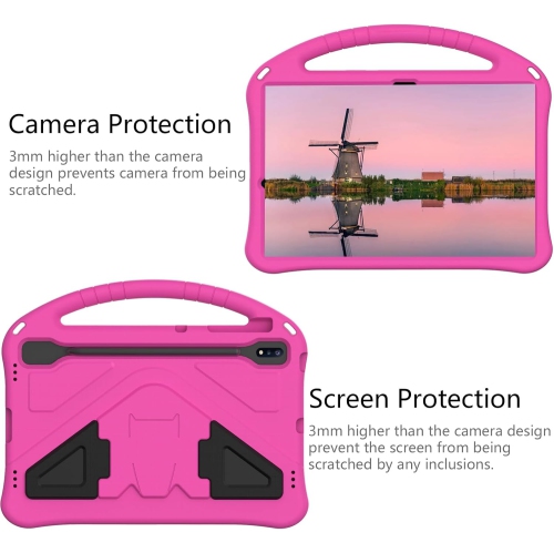 Kids Case Compatible with Samsung S9 FE+/S7 FE 12.4 inch, Shockproof Cover with Handle Stand Lightweight