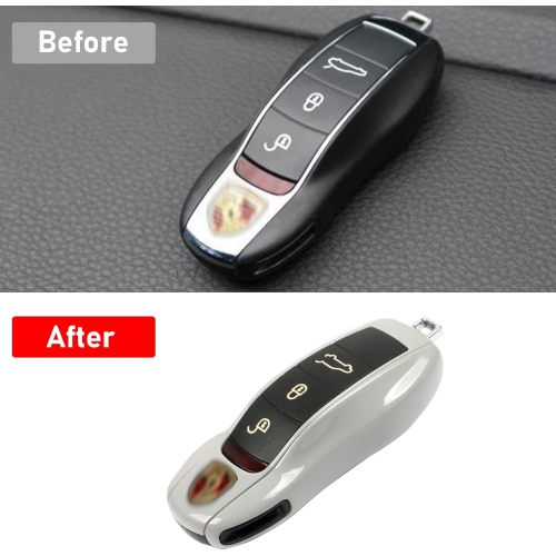 Compatible with Porsche Key Fob Cover, Key Cover Compatible with Porsche Cayenne Panamera Macan Cayman 911 Key