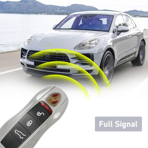 Compatible with Porsche Key Fob Cover, Key Cover Compatible with Porsche Cayenne Panamera Macan Cayman 911 Key