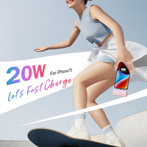 Portable Charger for iPhone 15, 4500mAh Power Bank USB C, 20W Fast Charging Mini Battery Pack for iPhone 15/15