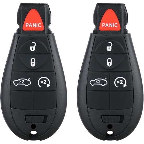 2 Pcs Key Fob Replacements for 2008-2010 Chrysler 300 2008-2014 Dodge Challenger/Charger/Jeep Grand Cherokee 2008-2013