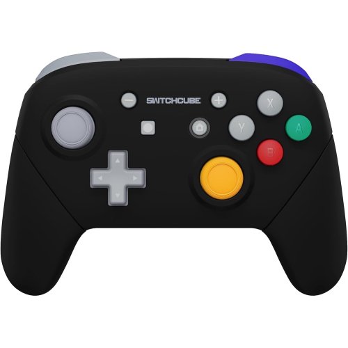 Classic SwitchCube Style - Black Faceplate Backplate Handles for Nintendo Switch Pro Controller,
