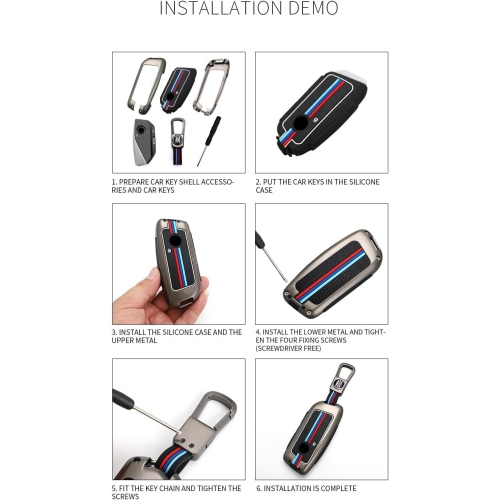 Compatible avec le porte-clés BMW avec porte-clés X5 X6 2024/2 série 3 5 7 X1 X7 IX i7 XM 2023-2024, pour BMW