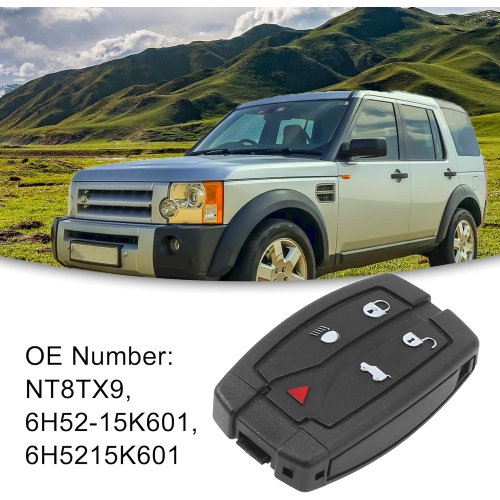 Keyless Entry Remote Key Fob Fit for Land Rover LR2 - Pack of 1 Black