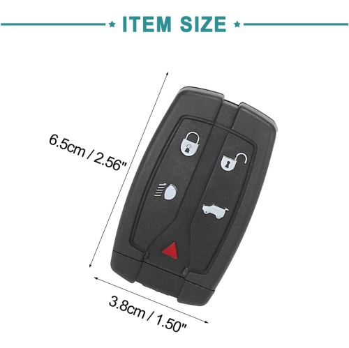 Keyless Entry Remote Key Fob Fit for Land Rover LR2 - Pack of 1 Black