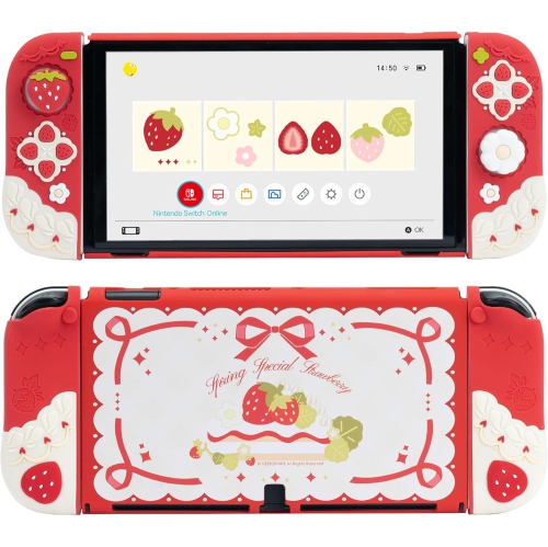 Étui de protection pour Switch OLED Slim Cover Compatible avec Nintendo Switch OLED en silicone souple séparable