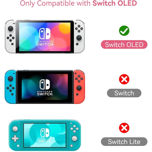 Étui de protection pour Switch OLED Slim Cover Compatible avec Nintendo Switch OLED en silicone souple séparable