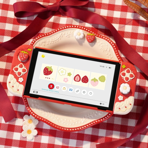 Étui de protection pour Switch OLED Slim Cover Compatible avec Nintendo Switch OLED en silicone souple séparable