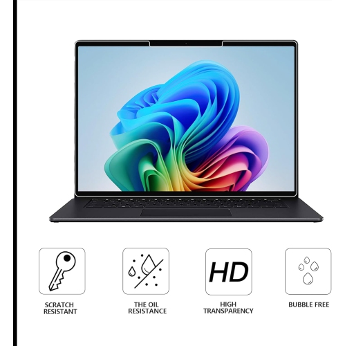 Glass Screen Protector for Surface Laptop 7 - Scratch Resistant, High Sensitivity,