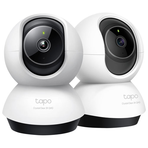 TP-Link Tapo AI Semi-Wireless Indoor 2K QHD Security Camera - 2-Pack - White