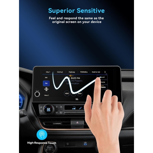 2PCS Car Screen Protector for 2024 Toyota Grand Highlander Accessories 12.3 Inch Navigation Touchscreen Protector