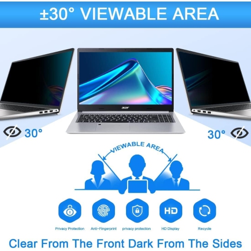 Filtre de confidentialité pour ordinateur portatif de 13,3 po pour écran de confidentialité panoramique 16:10 pour portable 13.3 po et