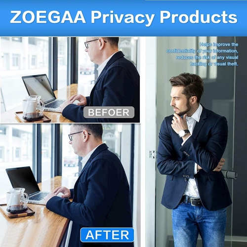 Filtre de confidentialité pour ordinateur portatif de 13,3 po pour écran de confidentialité panoramique 16:10 pour portable 13.3 po et