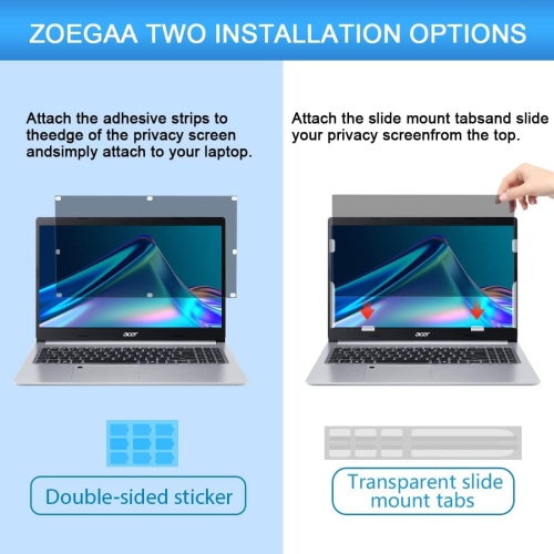 Filtre de confidentialité pour ordinateur portatif de 13,3 po pour écran de confidentialité panoramique 16:10 pour portable 13.3 po et