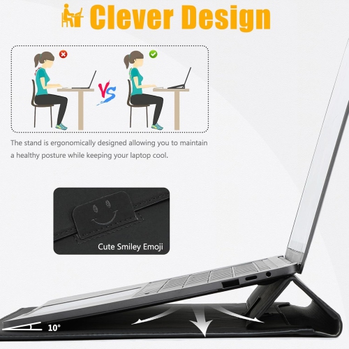 15-16 Inch Laptop Sleeve Cover with Stand Feature Compatible with MacBook Pro 16 M3/M2/M1 Pro/Max A2991 A2780