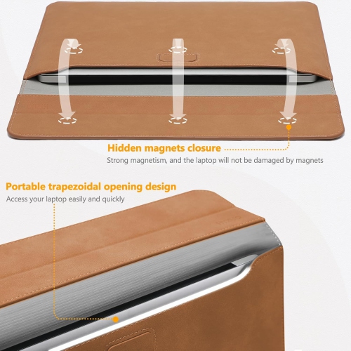 15 Inch Laptop Sleeve Case with Stand Feature Compatible with MacBook Air 15.3/15 M3/M2 Chip A3114 A2941