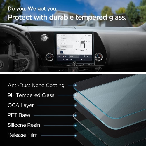 Tempered Glass Screen Protector [GlasTR Slim] designed for Lexus NX 9.8" Dashboard Touchscreen